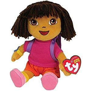 Dora the Explorer NEW MWMT Ty LICENSED Beanie Baby Babies Swiper the Fox 7" 