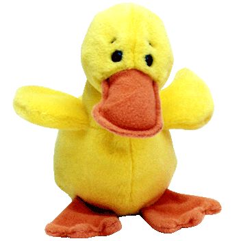 Vintage Retired Ty Beanie Baby QUACKERS THE DUCK 1994 