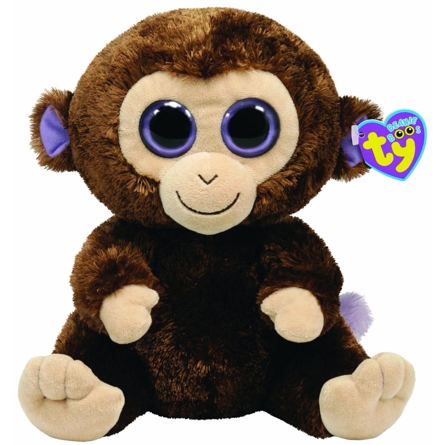 Ty 6" Coconut Brown Monkey Beanie Boos Plush Stuffed Animal New w/ Tag MWMT's 