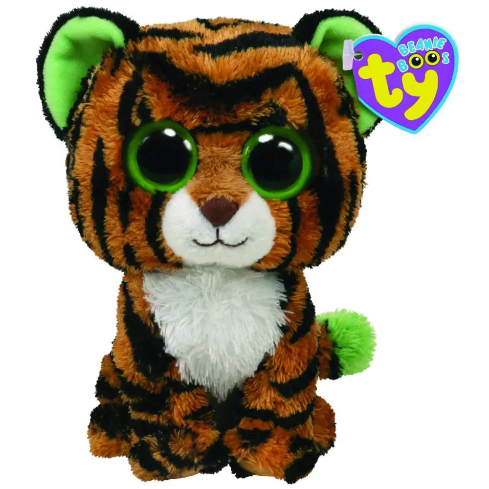 TY STRIPES TIGER BEANIE BOOS NEW,MINT RED TAG-RETIRED TO FIND-LOVES TO PLAY TAG 