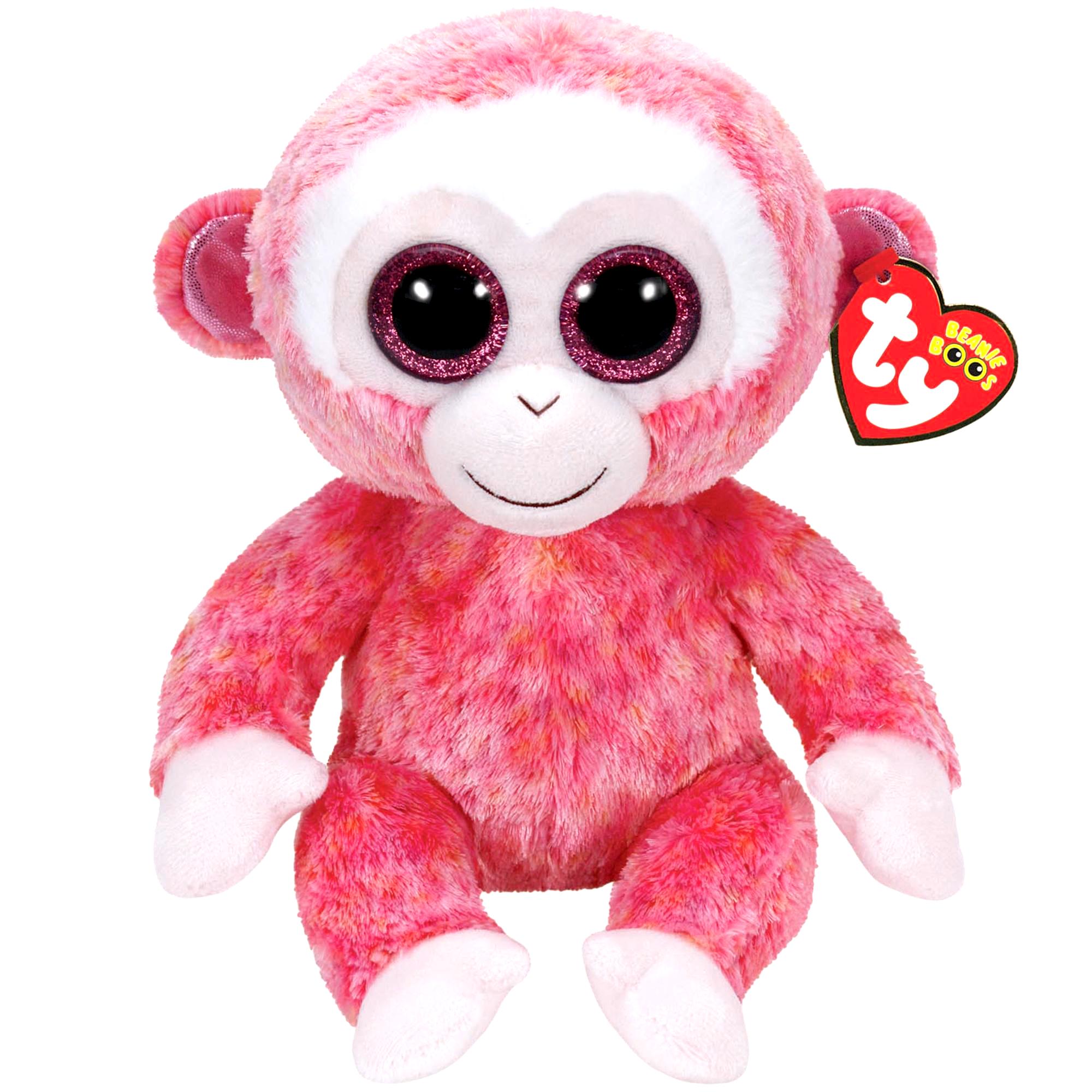 NEW MWMT 6 Inch Ty Beanie Boos ~ RUBY the Pink Monkey 