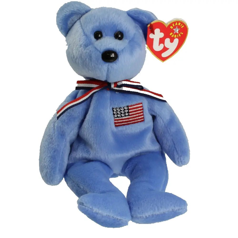 beanie baby with american flag