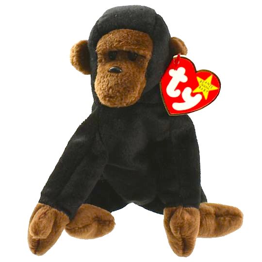 TY CONGO Beanie Buddy 1999 Gorilla Monkey w/o Tag Ret