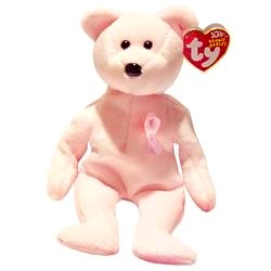MWMT 9 Inch Breast Cancer Awareness Bear Ty Beanie Baby ~ SUPPORT the Bear 