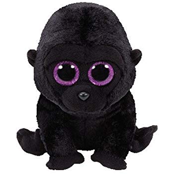 TY Beanie Boos 3" GEORGE the Black Gorilla Key Clip Stuffed Animal Plush MWMT's 
