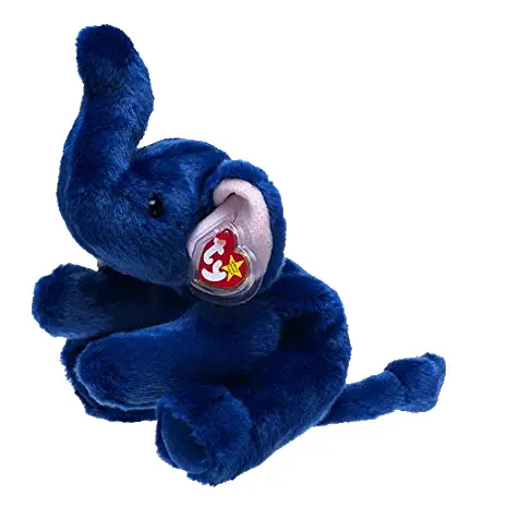 Ty Beanie Buddy Peanut The Elephant 3rd Generation MINT 1998 Royal Blue for sale online 