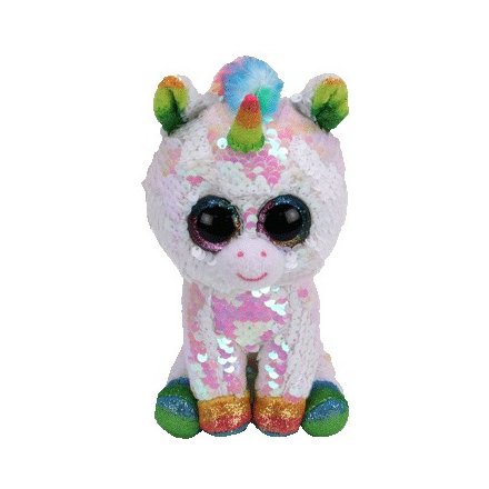 6" TY Beanie Boos Pixy the Unicorn Glitter Eyes Soft Plush Stuffed Toys With Tag 