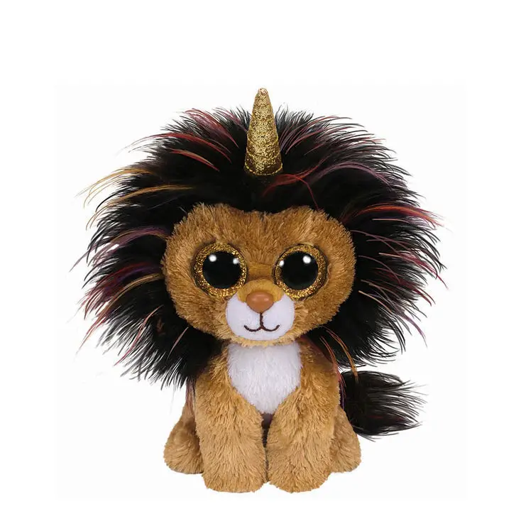 Details about   Ty Beanie Boos Ramsey Unicorn Lion Stuffed Animal Birthday August 16 NWT 