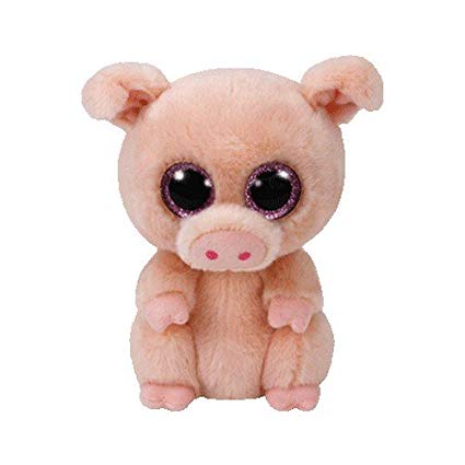 Ty Beanie Boos 6" Piggley the Pig Stuffed Animal Plush MWMT's New w/ Heart Tags 