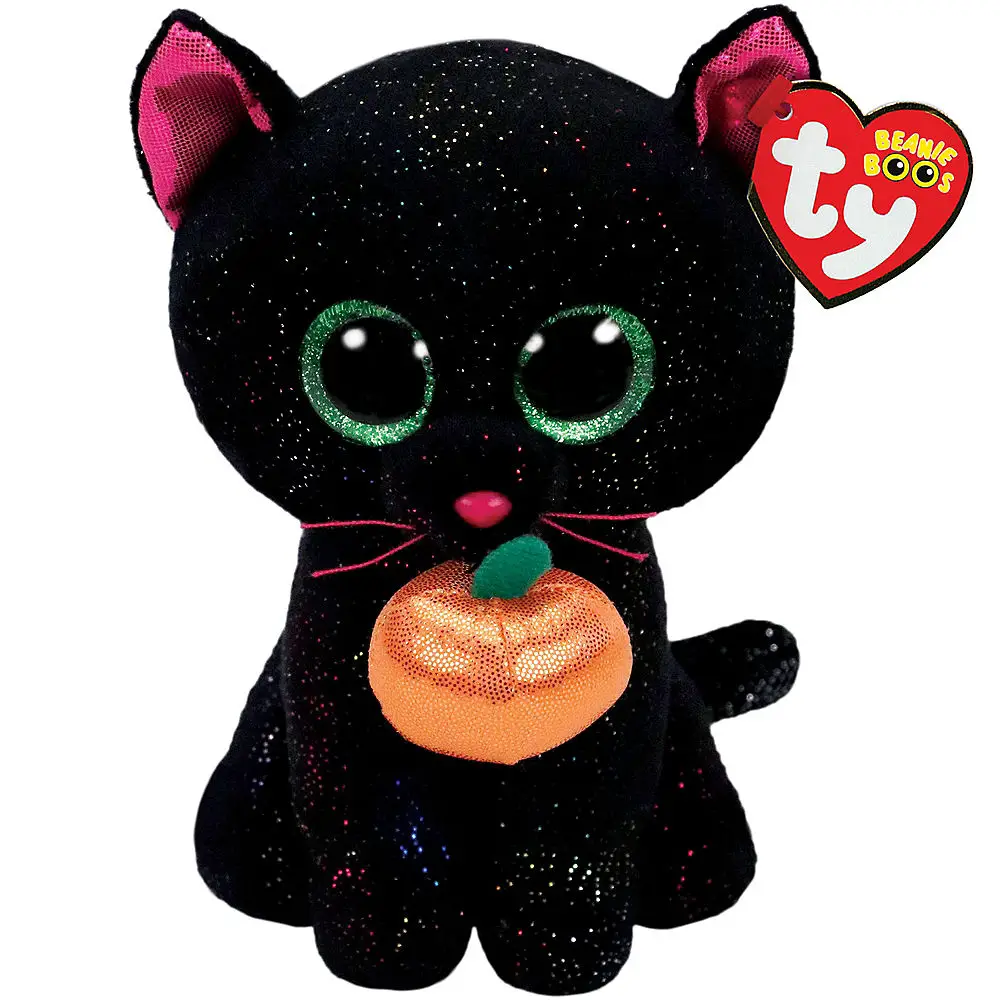 POTION THE LUCKY HALLOWEEN  BLACK CAT BEANIE BOO MWMT 6" NEW 