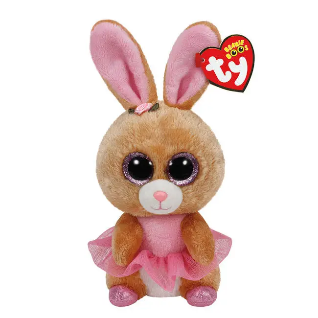 Ty Beanie Boo Boos Twinkle Toes Bunny Rabbit 6" Sparkle Eye 2016 MWMT for sale online 