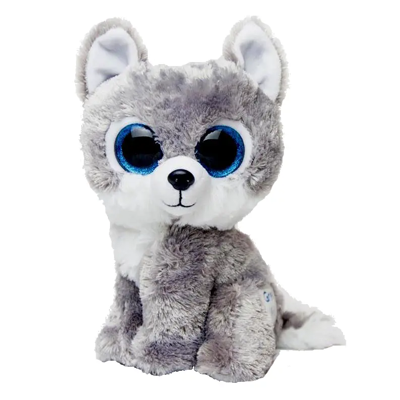 NEW GWL Exclusive Ty Beanie Boos Jumbo /Large ~ RIVER the Multi Color Wolf 18" 