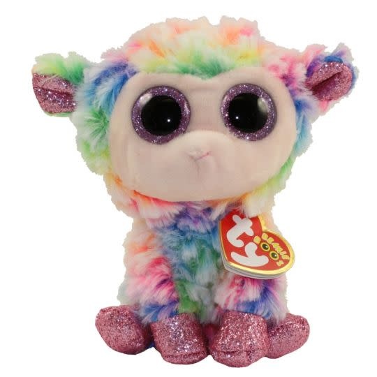 Details about   New Ty Beanie Boos DAFFODIL the Lamb tie dyed Medium Buddy 9" size 