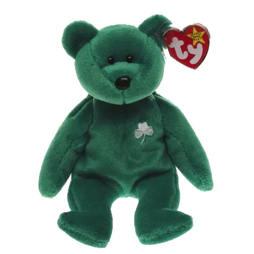 GOLD TY Beanie Babies BBOC Card Series 1 Birthday Rookie - ERIN the Bear 