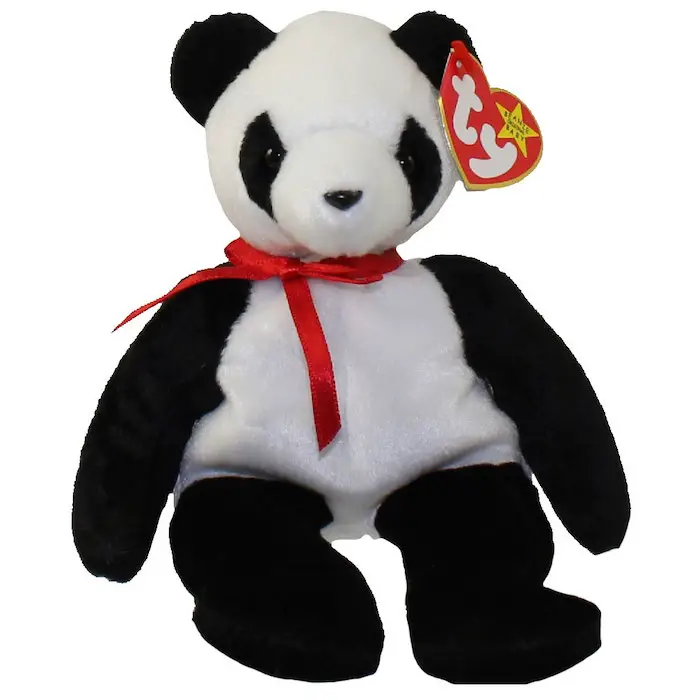 TY Beanie Babies "FORTUNE" the Panda Teddy Bear MWMTs RETIRED A MUST HAVE! 