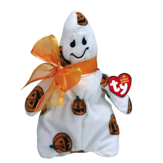 Ghoulish 7in Retired 2006 Ty Beanie Babie Baby White Halloween Ghost 3up 40421 for sale online 