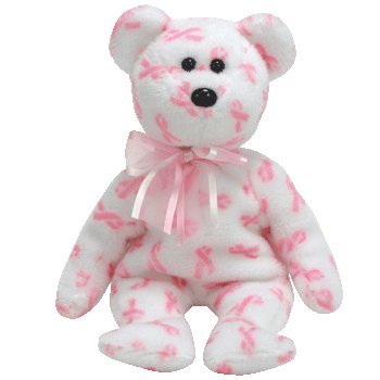 2008 Ty Beanie Baby Babies Original Breast Cancer Support Bear Retired 40734 for sale online