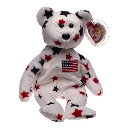 NWT TY Beanie Baby GLORY the Star Bear Date of Birth July 4 8.5 inch 1997 
