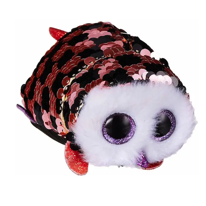 2019 TY Flippables 6" CHECKS Owl Beanie Boo Color Changing Sequins Plush MWMTs 