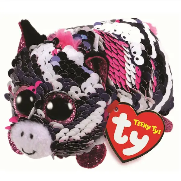 Ty FLIPPABLES ~ ZOEY the Zebra Changing Sequins 6" Beanie Boos 2019 NEW ~IN HAND 