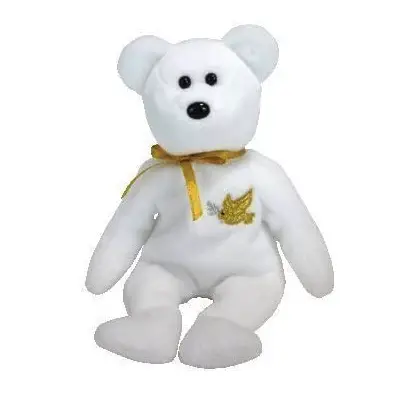 2005 Ty Beanie Baby Holy Father Dove White Teddy Bear Stuffed Plush Animal Toy for sale online 