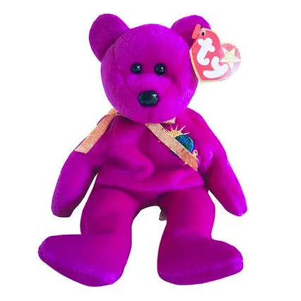 TY Beanie Babies BBOC Card Series 3 Birthday MAGENTA - BRITANNIA the Bear 