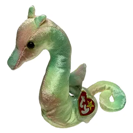 TY NEON the SEAHORSE BEANIE BABY MINT with MINT TAGS 