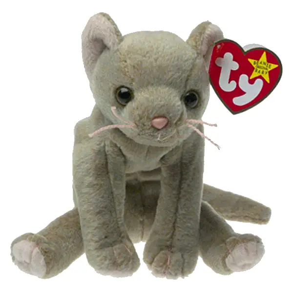 * Original Ty Beanie Baby SCAT Katze mit Tag Vitrinenstück Geschenk 