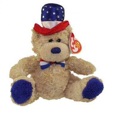 Ty Beanie Baby Independence MWMT Patriotic Bear Blue version 2006 