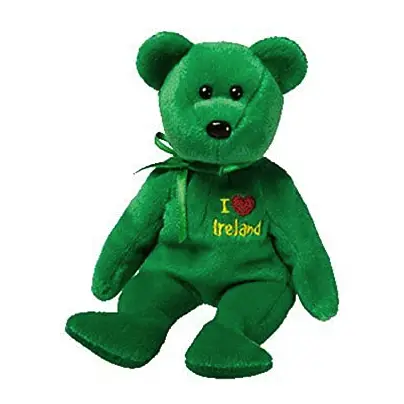 Macdonalds Ty Teenie Beenie Babies soft toy 1993 Erin The Bear Irish Emrald Green