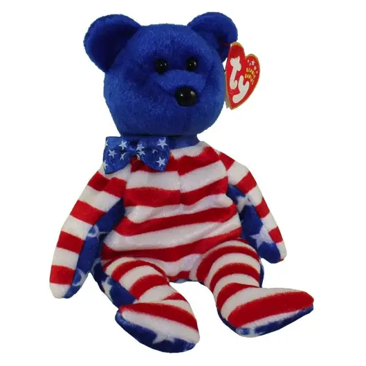 Details about   Ty Beanie Baby Bear Liberty MWT retired 2002 Red Tag Errors 
