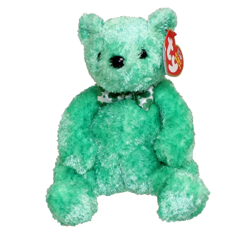 TY STORE EXCL TY Beanie Babies "LUCK-e" Green St Patrick's Day Bear MWMTs 
