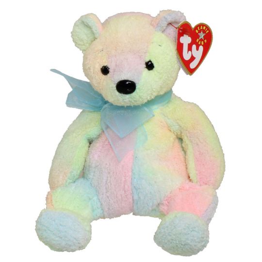 Brand New w/Mint Tags "Mellow" Ty Beanie Baby the Pastel Tie Dyed Bear 