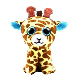 Glitter / Sparkly Eyes Ty Beanie Boo ~ SAFARI the Giraffe MWMT 6 Inch 