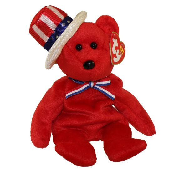 Sam Blue 2003 Ty Beanie Babie 8in Patriotic Hat Bear 3up Boys Girls 40075 for sale online 