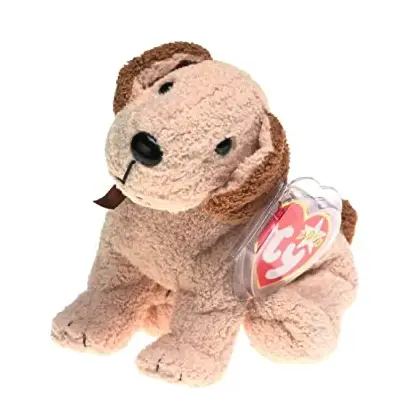 Ty Beanie Baby 9" Rufus Medium Pug Dog Stuffed Animal Plush NWMT's w/ Heart Tags 
