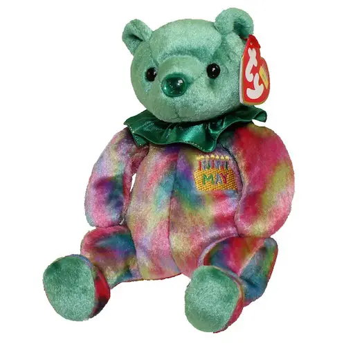 May Birthday Emerald Birthstone Ty Beanie Babies 8in Bear 2nd Series 3up 4556 for sale online 