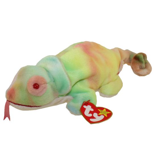 MINT! Details about   Retired Rainbow the Chameleon Ty Beanie Baby w/Tag Protector 1997