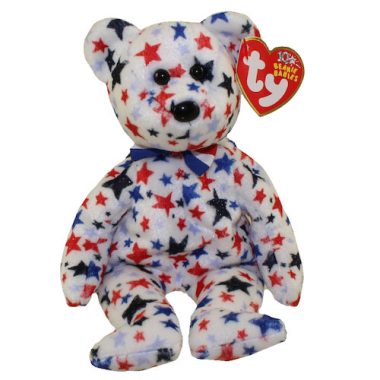 Details about   TY Beanie Baby Red White & Blue The Bear W/Tag Retired DOB 2002 July 4th 