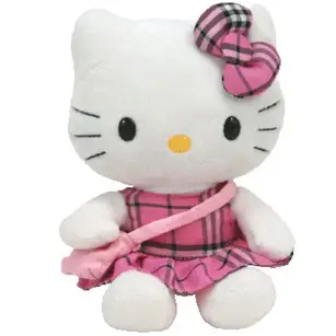 Ty Beanie Hello Kitty Christmas 7 Plush Stuffed Toy Gingerbread Man Plaid  Dress
