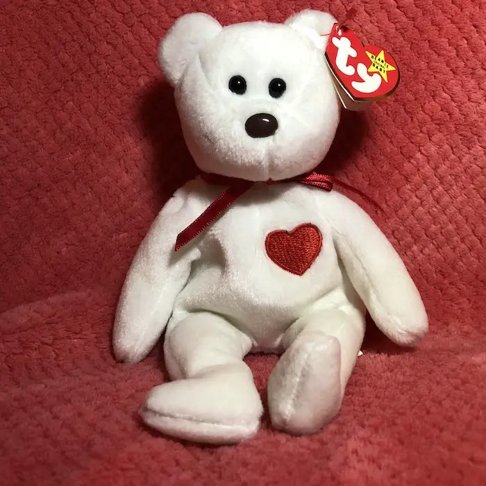 Ty Beanie Babies Valentino the Teddy Bear 1994 White for sale online 